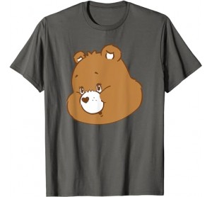 Care Bears Classic Vintage Tender heart Bear Big Face T-Shirt